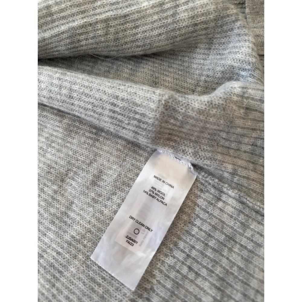 Quince Baby Alpaca Wool Oversized Cardigan Gray Size M Lightweight Soft - Picture 10 of 11